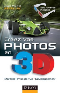 Créez vos photos en 3D (Dunod 2011), de Jean-Michel Réveillac s’adresse à tous les amateurs et passionnés d’images qui ont envie de maîtriser cette technique dans l’air du temps. L’auteur y présente les différentes utilisations de la 3D et leur niveau de difficulté, en illustrant son propos de nombreux schémas et images en couleur.